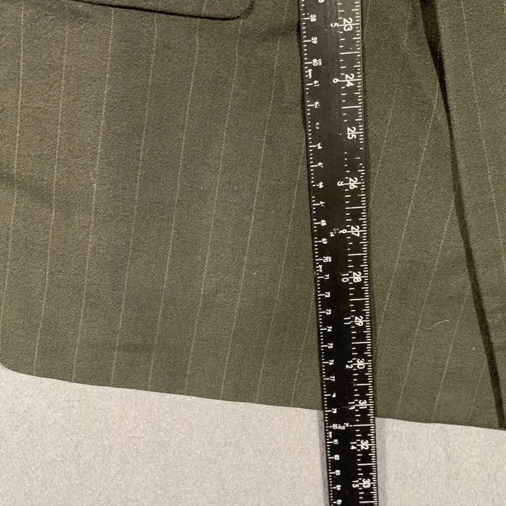 Kilburne and‎ Finch Mens 43R Gray Pinstripe Double Breasted Blazer Wool Blend